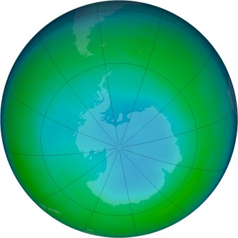 Antarctic ozone map for 1997-07
